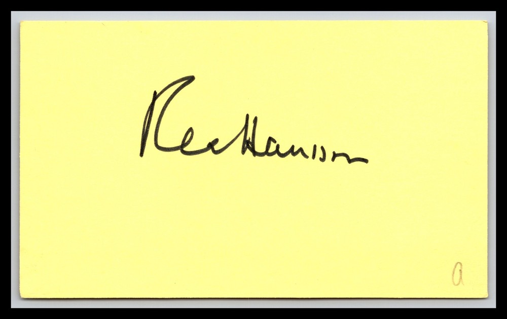 Rex Harrison - Actor - 3x5 Card - Signed / Autograph (a)
