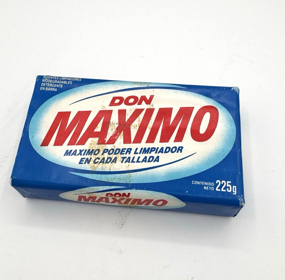 Vintage Don Maximo Detergent Soap Detergent Stain Remover Laundry poder en cada