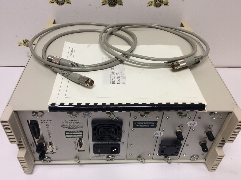 Wavetek Sweep Test System Benchmark 1175 RF Scalar Analyzer Manual & 2 Cables