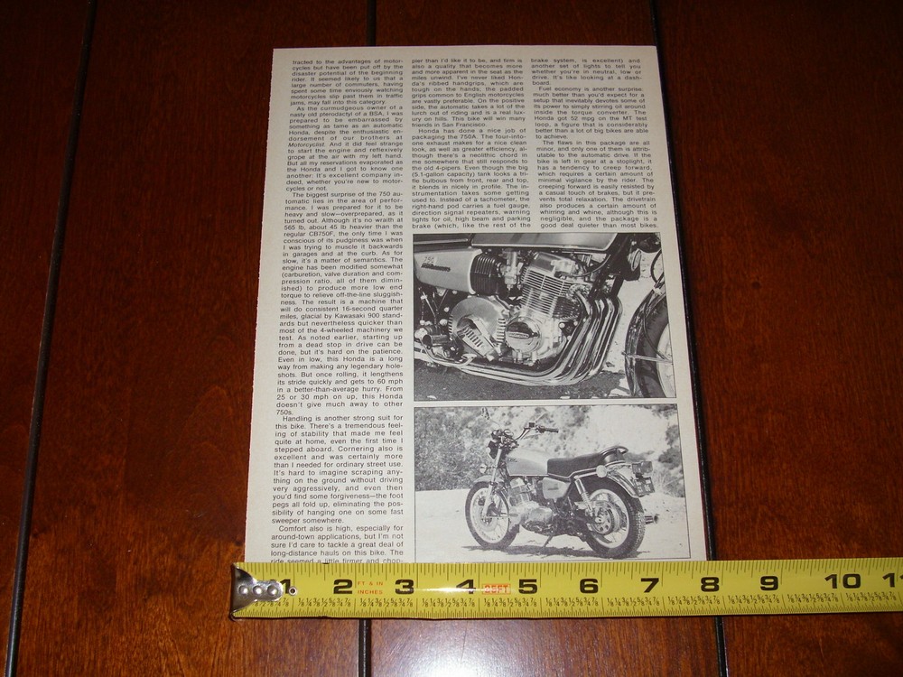 1976 HONDA CB750 AUTOMATIC ORIGINAL ARTICLE