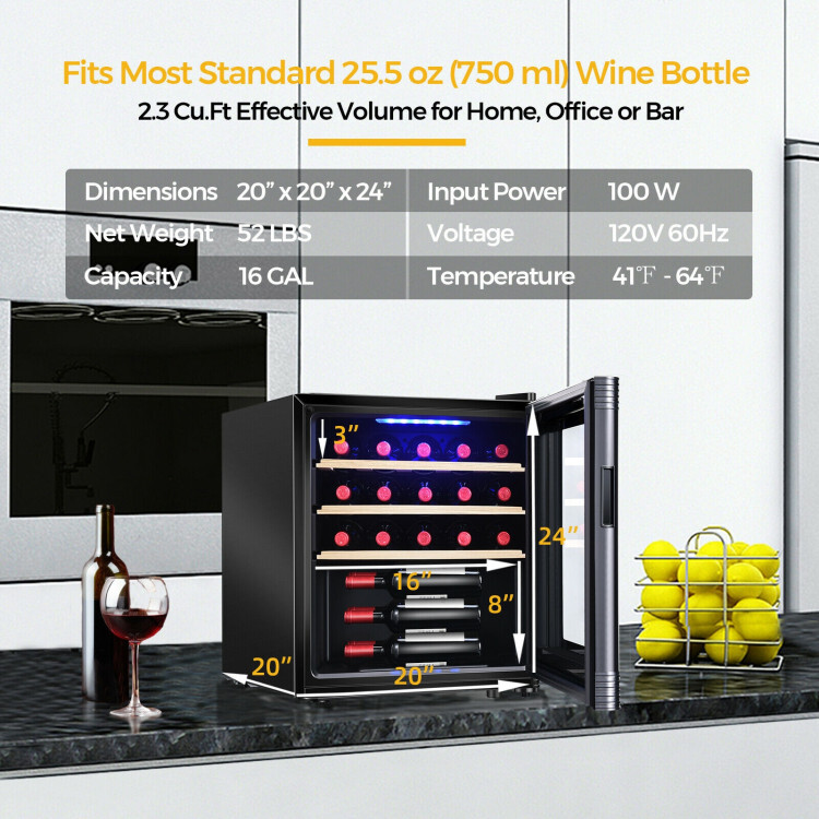 21 High-end Wine Cooler Fridge Bottle Compressor Mini Cellar Temperature Chiller