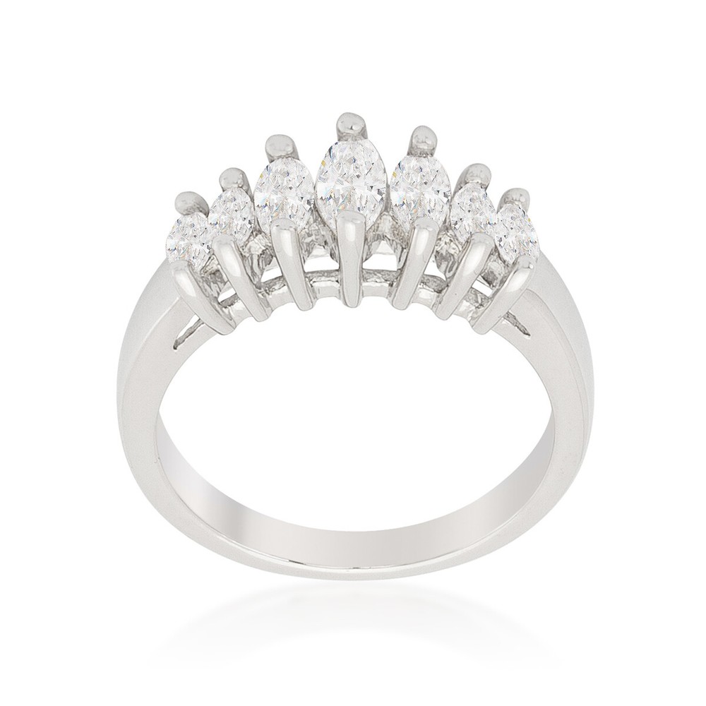 Graduated Marquise CZ Anniversary Band