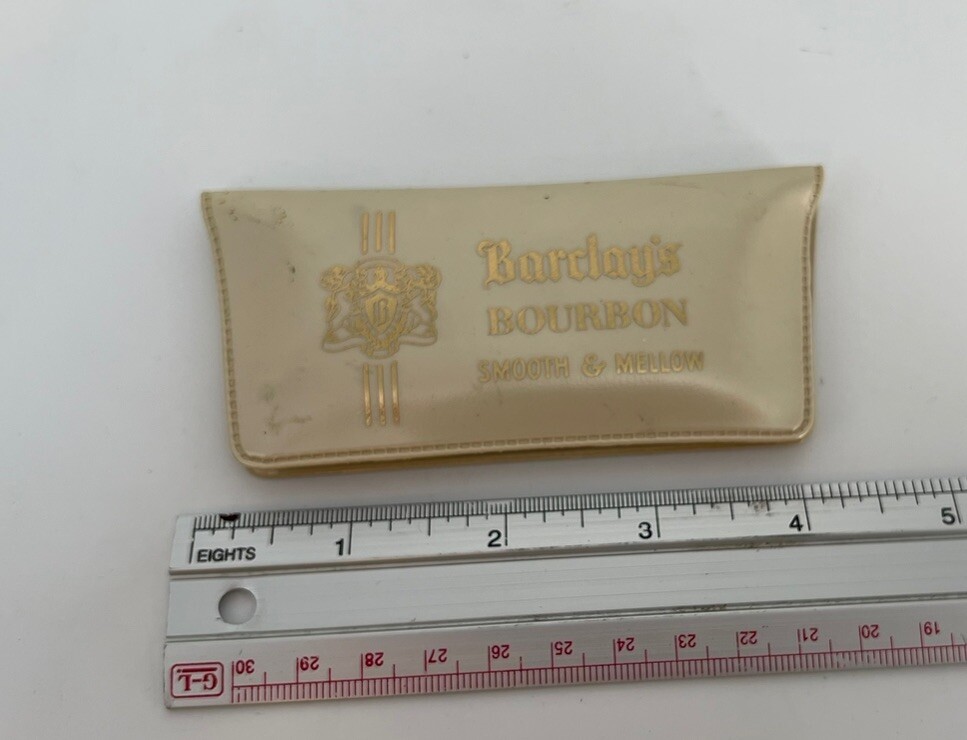 Barclay’s Bourbon Smooth And Mellow Comb & Plastic Rain Bonnet Set w/Case