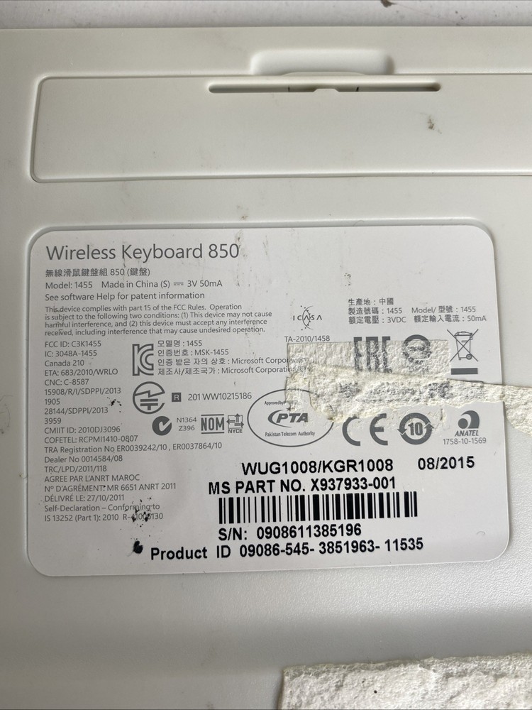 Microsoft Desktop 850 Wireless Keyboard - Black - Free Shipping