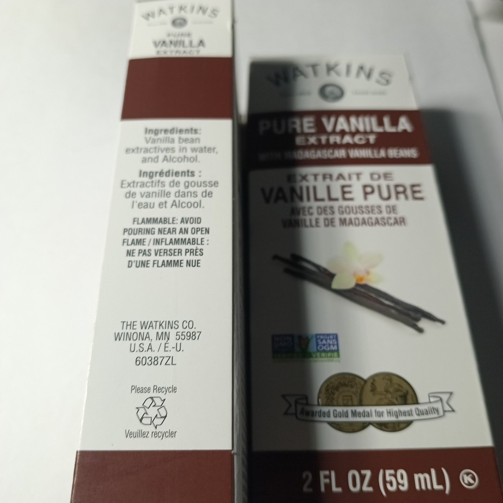 (2) Watkins Pure Vanilla Extract 2 oz. (Liquid, Ambient, Plastic Container)