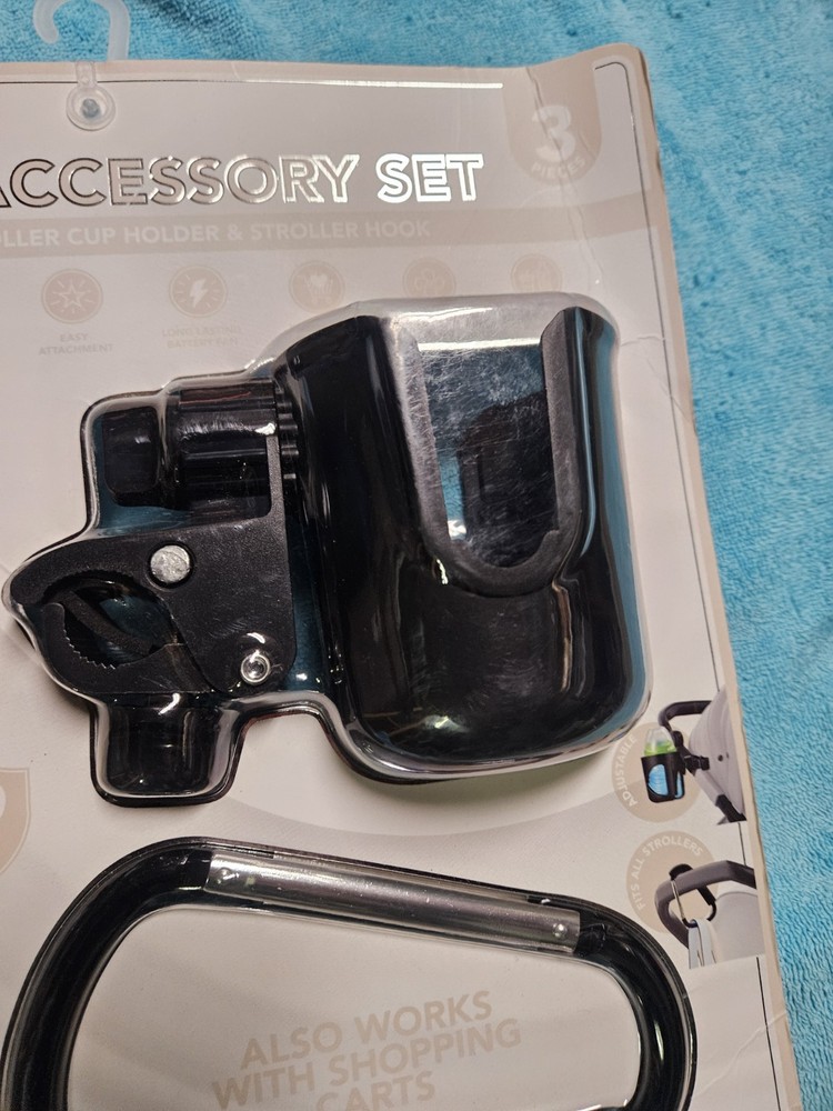 Travel Stroller Accessory 3 Piece Set Fan Stroller Cup, Stroller Hook
