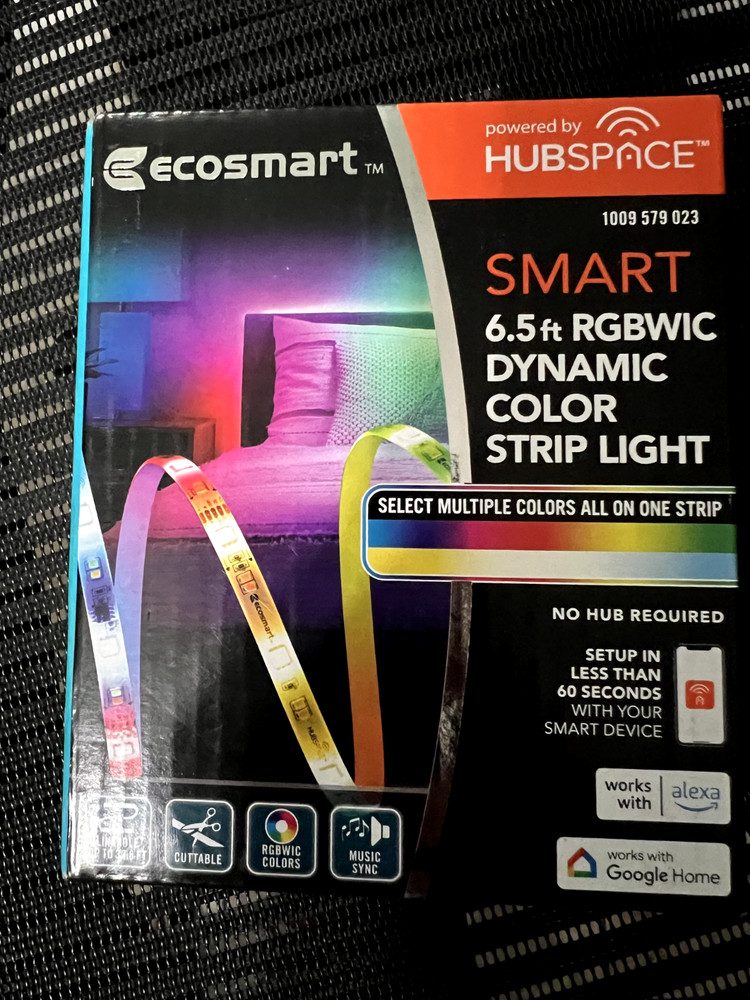Ecosmart 6.5ft Smart Dynamic Color Changing Dimmable Plug-In LED Strip Light