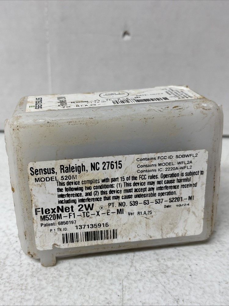 Sensus FlexNet 2W M520M-F1-TC-X-E-MI Panel Meter Reader Touchread Transceiver