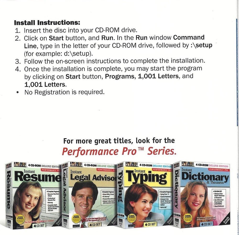 1,001 Letters (CD-ROM PC 2002) Snap! Everyday Solutions - Tested