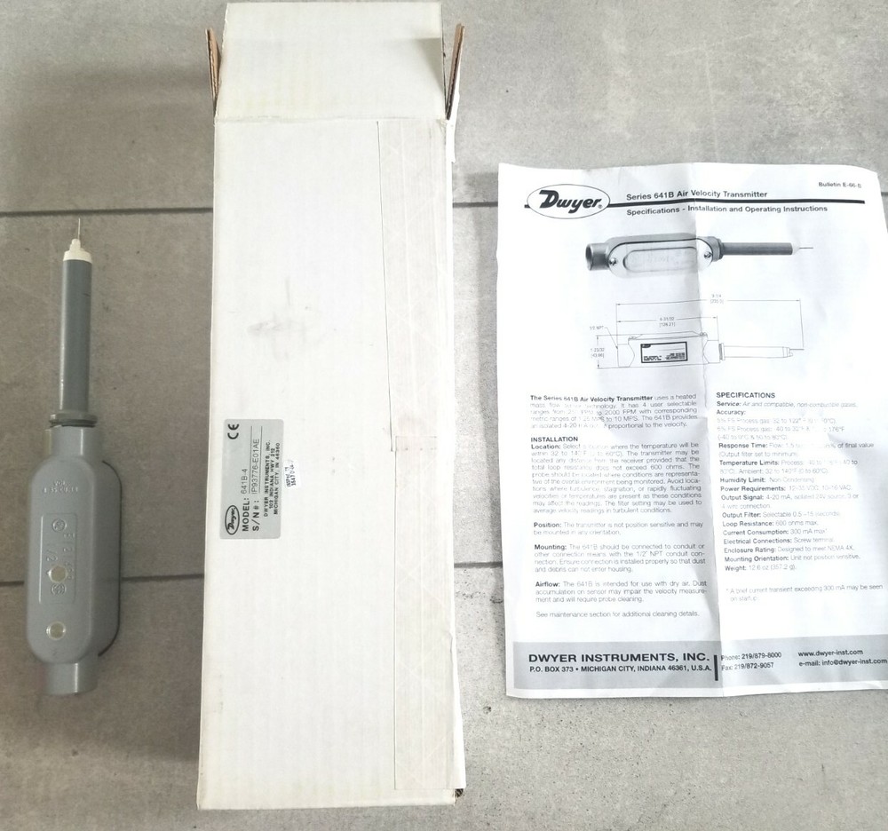Dwyer 641B-4 Air Velocity Transmitter