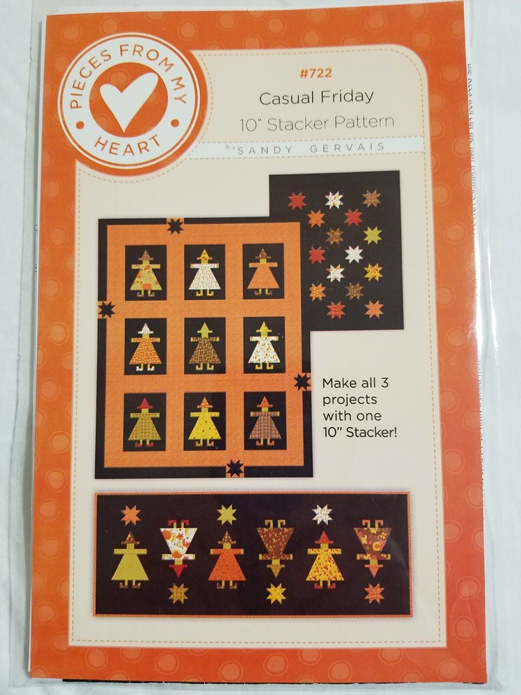 "Casual Friday" 10" Stacker Pattern by Sandy Gervais (3 projects in 1 pattern)