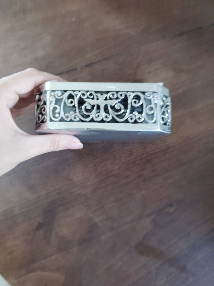 Trinity Broadcasting Network Silver Tone Trinket Box