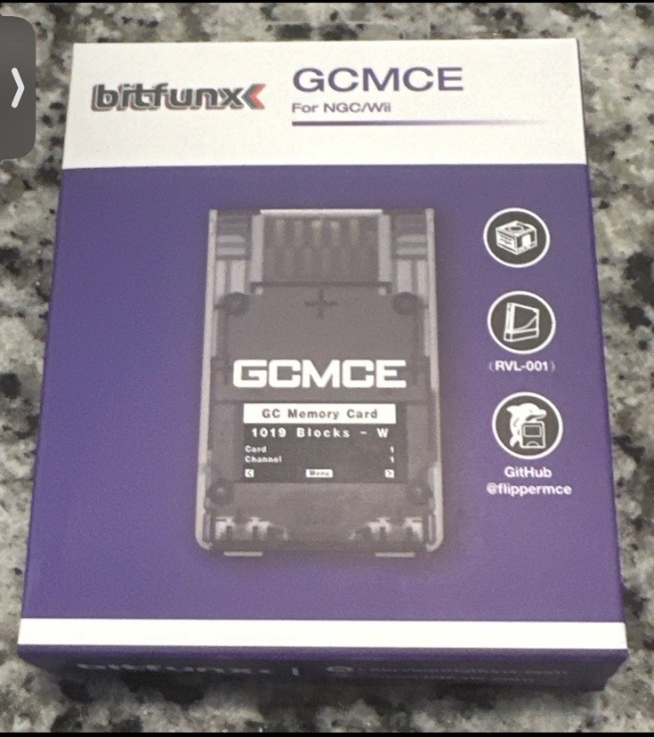 Bitfunx "FlipperMCE" GCMCE - GameCube/Wii Memory Card with Micro SD Card Support