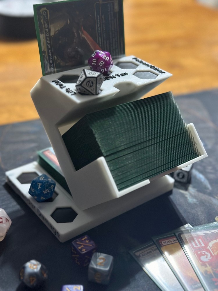 MTG Commander Command Zone - Deck Holder With Dice Storage