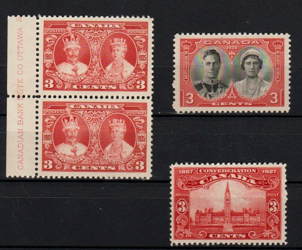 CANADA   #213 (PAIR) #248 #143  MNH