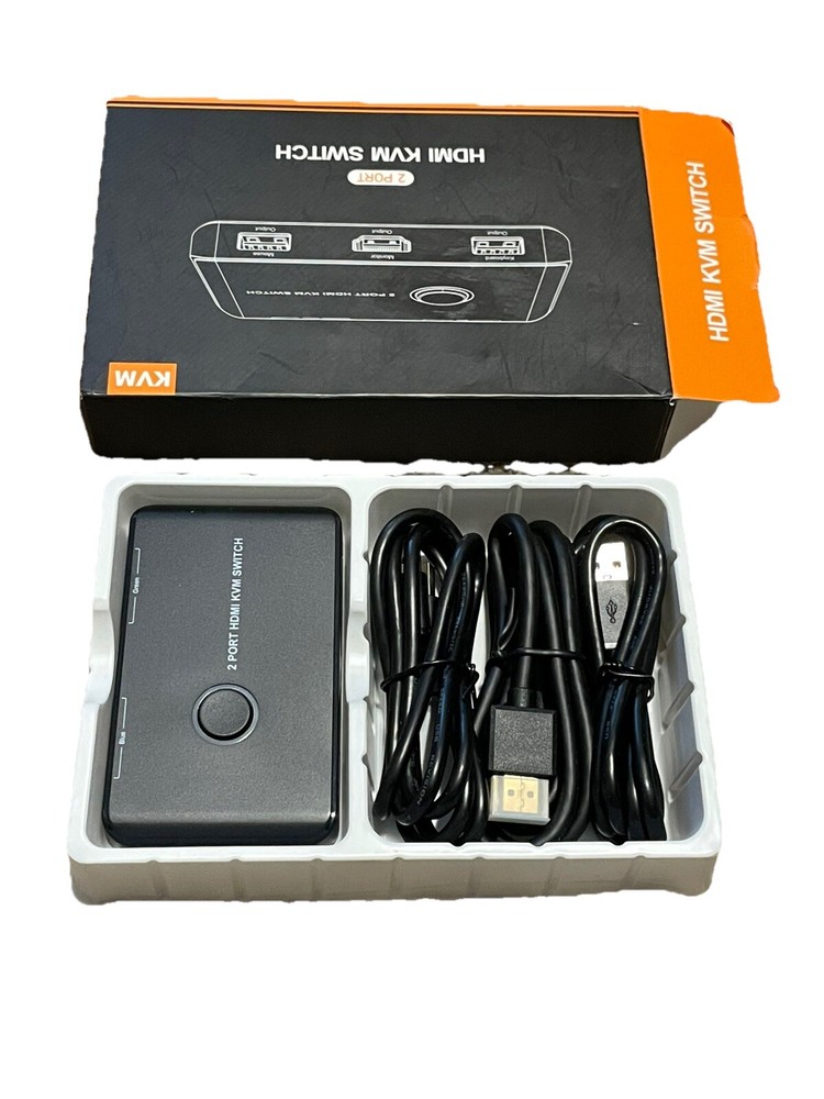 KVM Switch HDMI 2 Port Box ABLEWE USB and HDMI Switch
