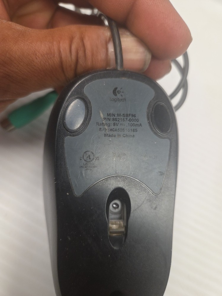 Logitech M-SBF96 Wired Optical Mouse Black