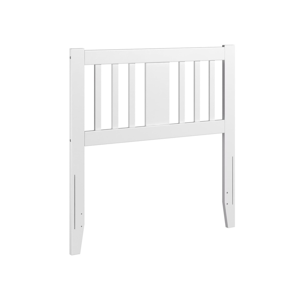 , Tahoe Solid Wood Slatted Headboard, Twin, White