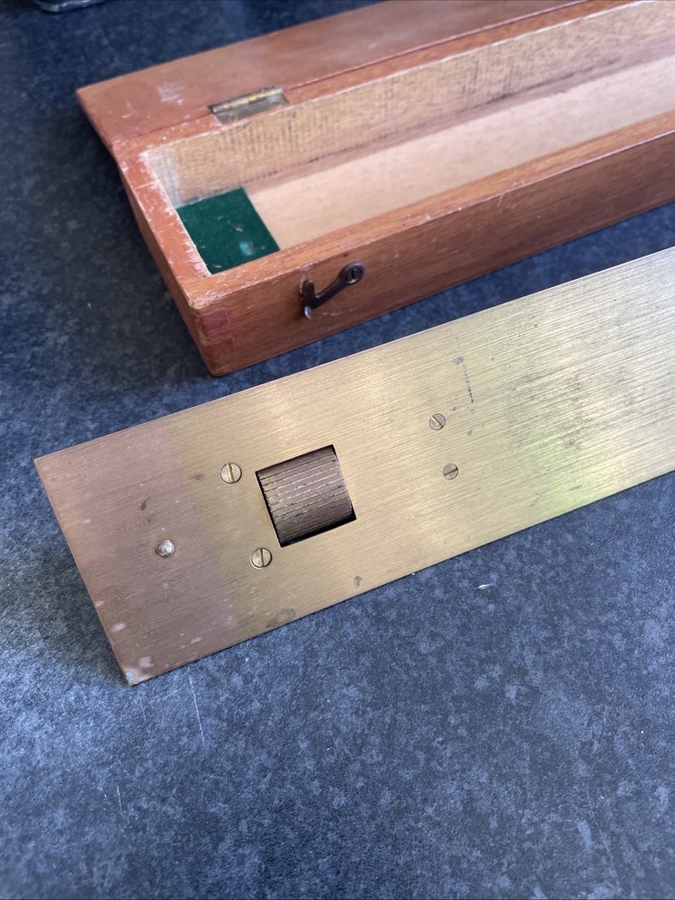 Brass Parallel Ruler Nautical Boxed Props Display