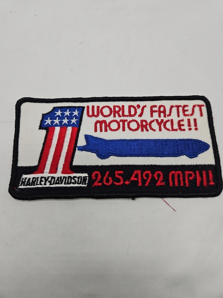 Harley Davidson Worlds Fastest Motorcycle Patch