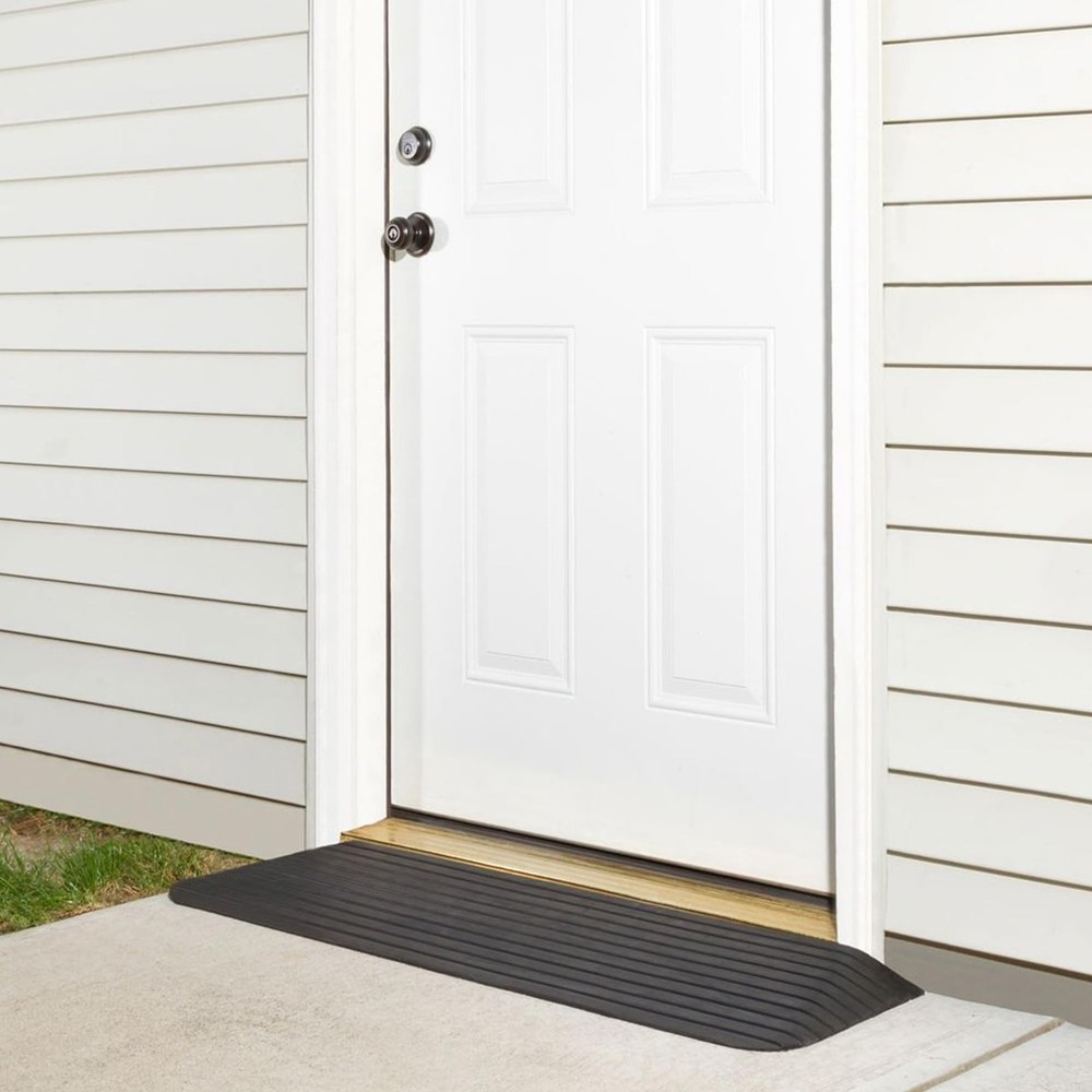 Silver Spring Solid Rubber Threshold Ramp for Wheelchairs, Scooters & More, 0...