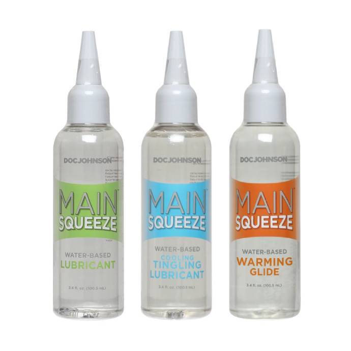 Main Squeeze Water Based Lubricant 3.4 fl oz - Choose Type