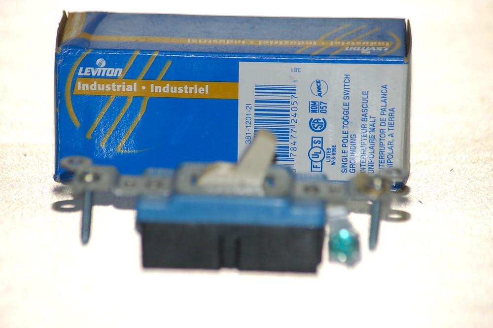 Leviton 1201-21 Single Pole Ivory Toggle Switch