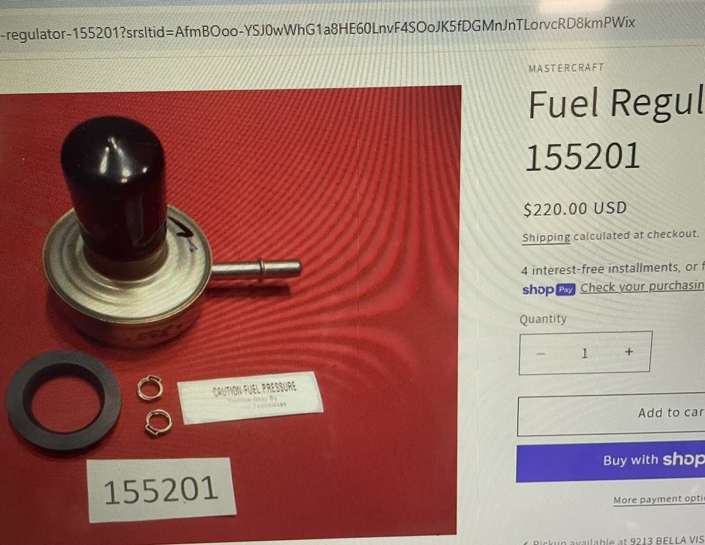 Ilmor Fuel Regulator 155201