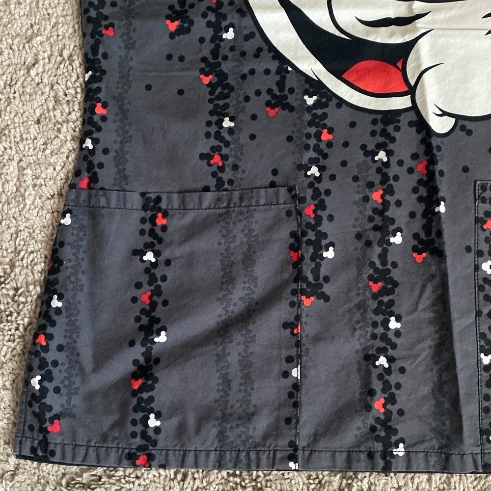 Black And red Disney Mickey Mouse Scrub Top Size Small