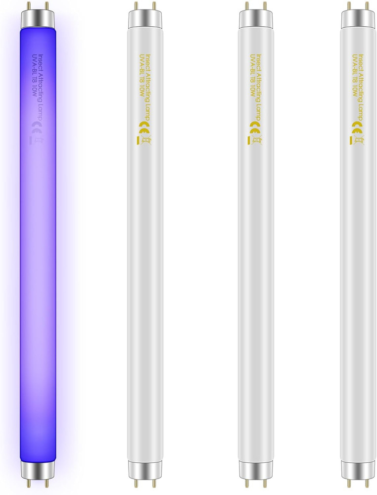 4 Pack Bug Zapper Replacement Light Bulbs 10W for 20W Indoor Bug Zapper, BL T8