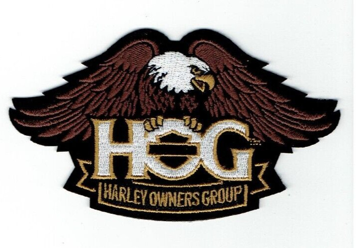 Harley Owners Group HOG Embroidered Eagle Patch 5in X 2.5