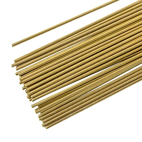40 pcs 1/2 lb Bare Brass Brazing Rods Easy Flow Solid Round Sticks Diameter