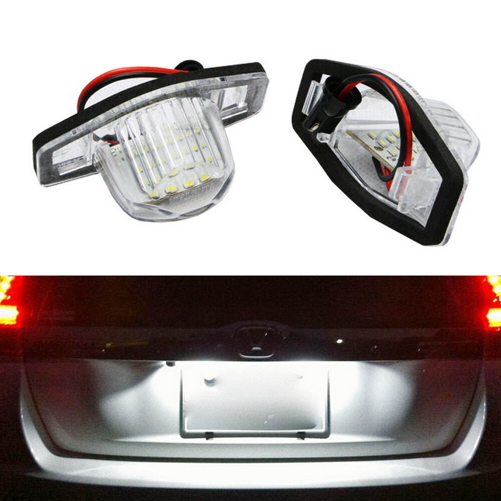 Exact Fit White 18-LED License Plate Light Lamps For Honda Accord Civic Fit CR-V