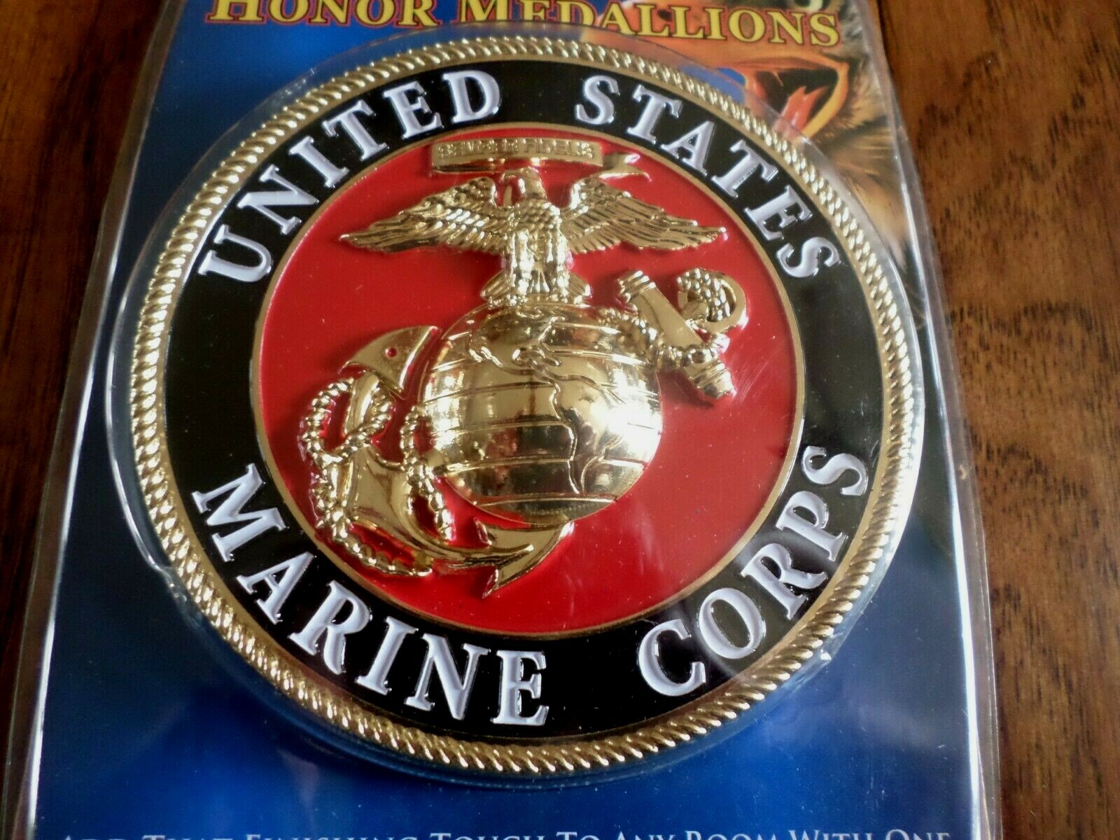 U.S MARINE CORPS EGA USMC METAL MEDALLION ENAMEL SHADOW BOX EMBLEM PLAQUE
