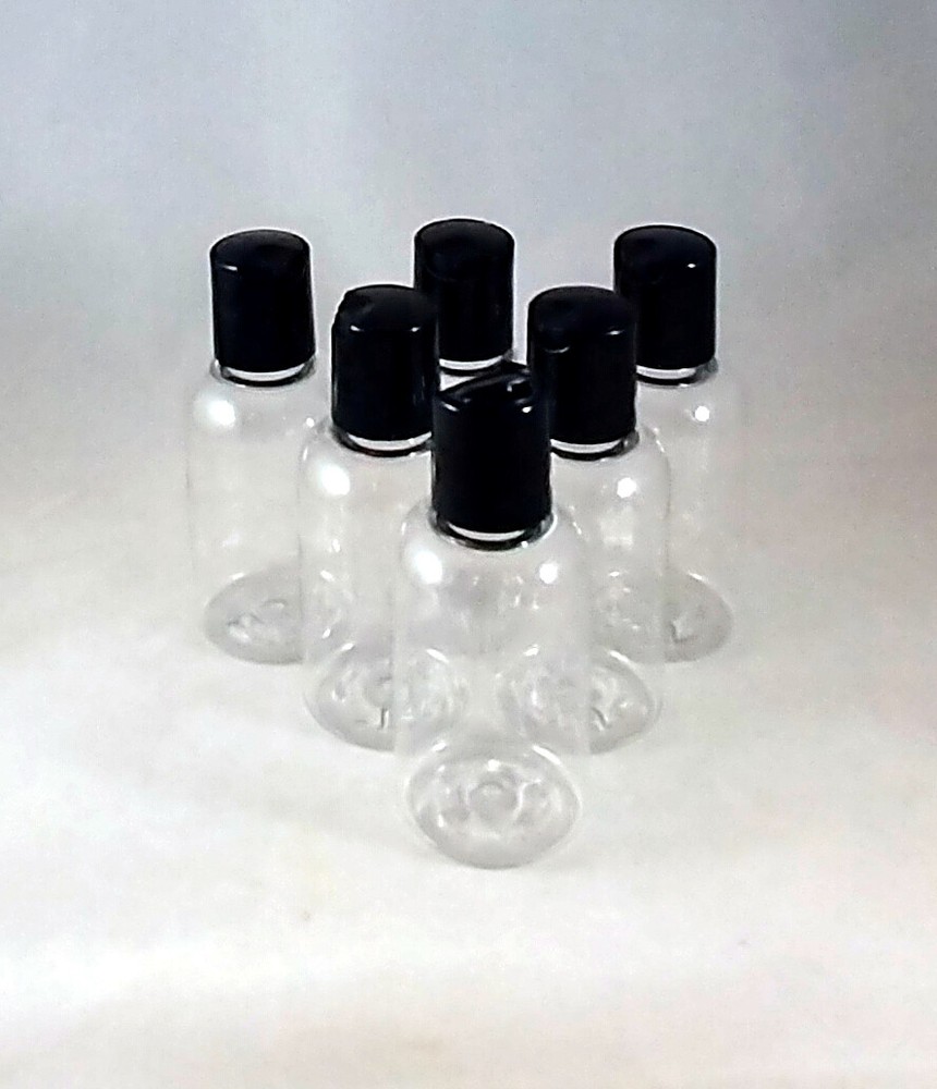 Clear PET 2 oz Plastic Bottles- Disc Cap or Pump Spray Atomizer Mult Quantities