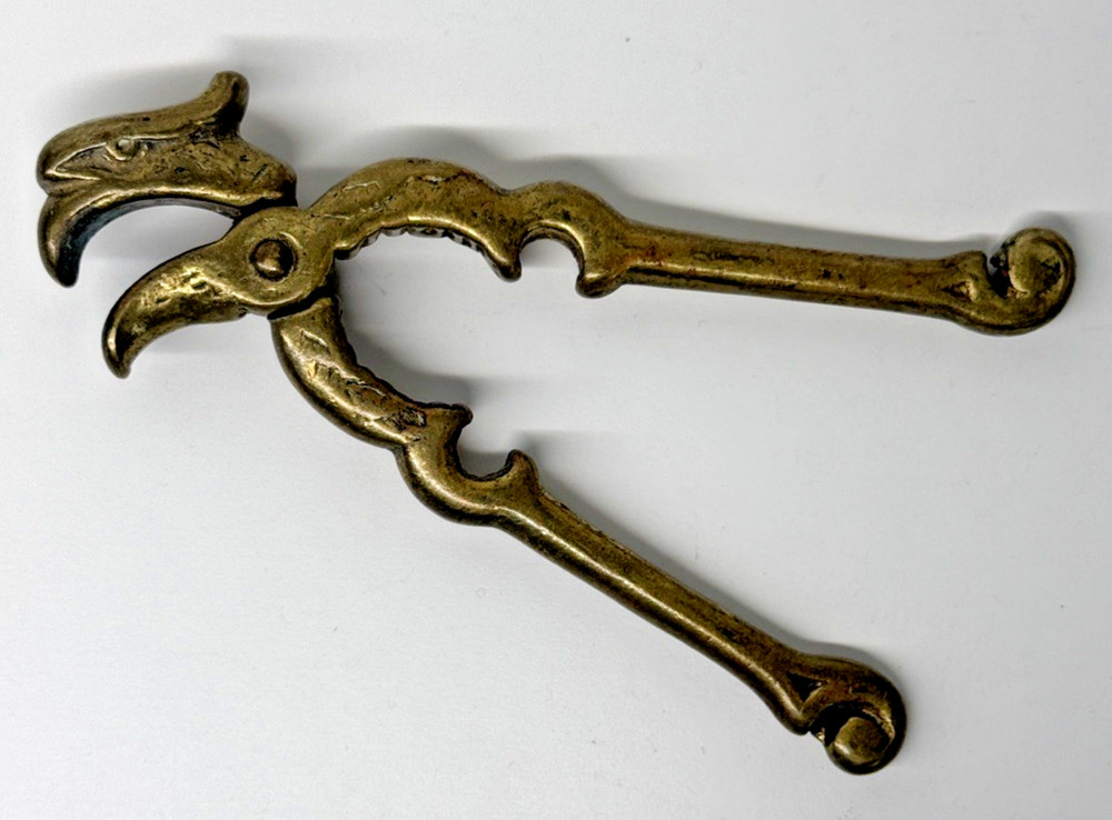 Vintage Heavy Solid Brass Eagle Head Nutcracker, Functional, Griffon, Gryphon