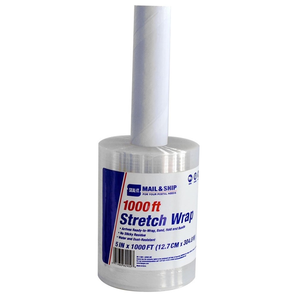 Mail & Ship Stretch Wrap, 5 Inches x 1000 Feet