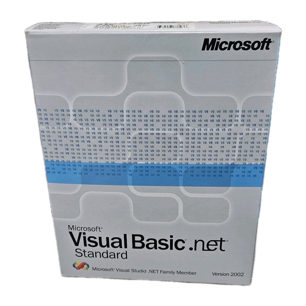 Microsoft Visual Basic .net Standard Version 2002 Software For Windows XP
