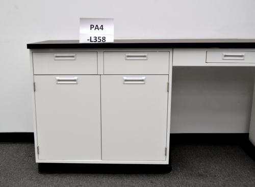 28' Laboratory L Cabinet Group w/ Black Tops / E1-552