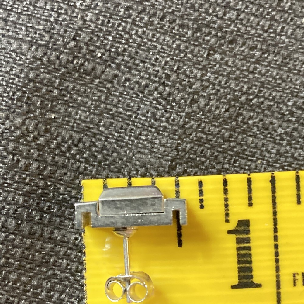 Vintage Chrome Stud Earrings￼