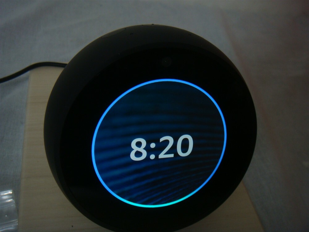 AMAZON ECHO SPOT SMART SPEAKER BLACK DEMO UNIT - READ!