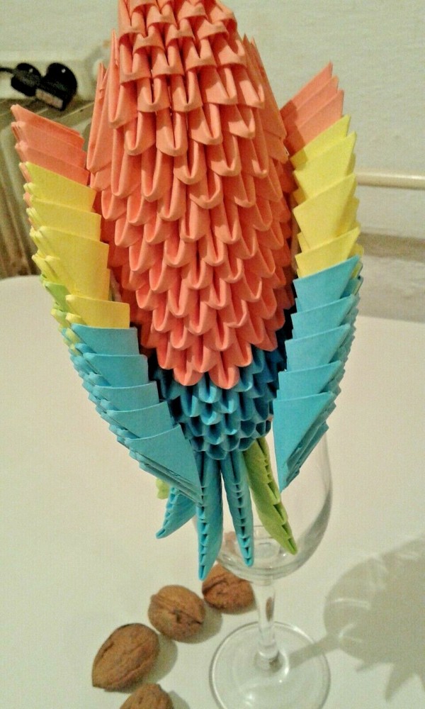 3D origami Parrots