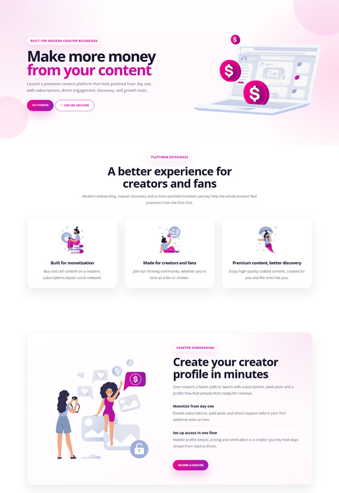 JustCreators - Content Creators PHP SaaS Platform – Premium Content Subscription
