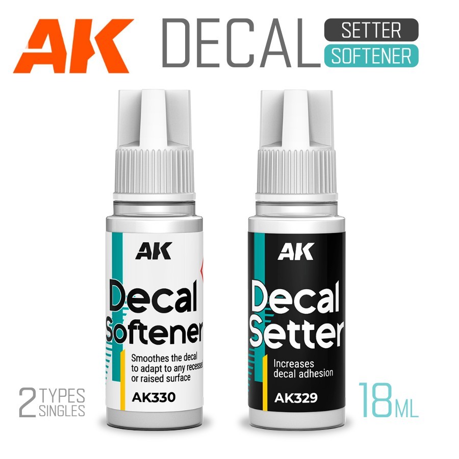 AK Interactive: Decal Fixer - Softener | Setter - Singles 2 Solutions