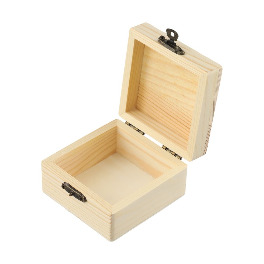 5PCS Practical Wooden Storage Solution with Flip Top Lid for Keepsakes and More