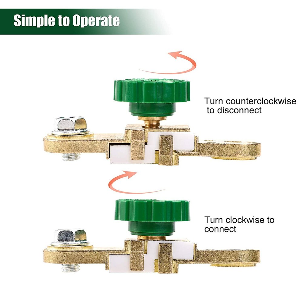 Auto Battery Link Terminal Quick Cut-off Disconnect Kill Shut Switch Side Post