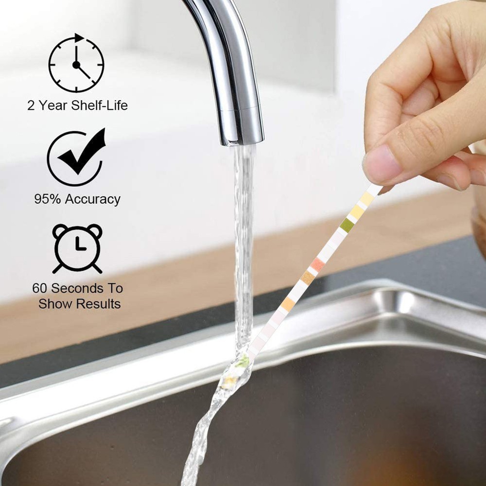 16 Parameters Water Test Strips – Accurate Home Drinking Water & Pool Test Kit