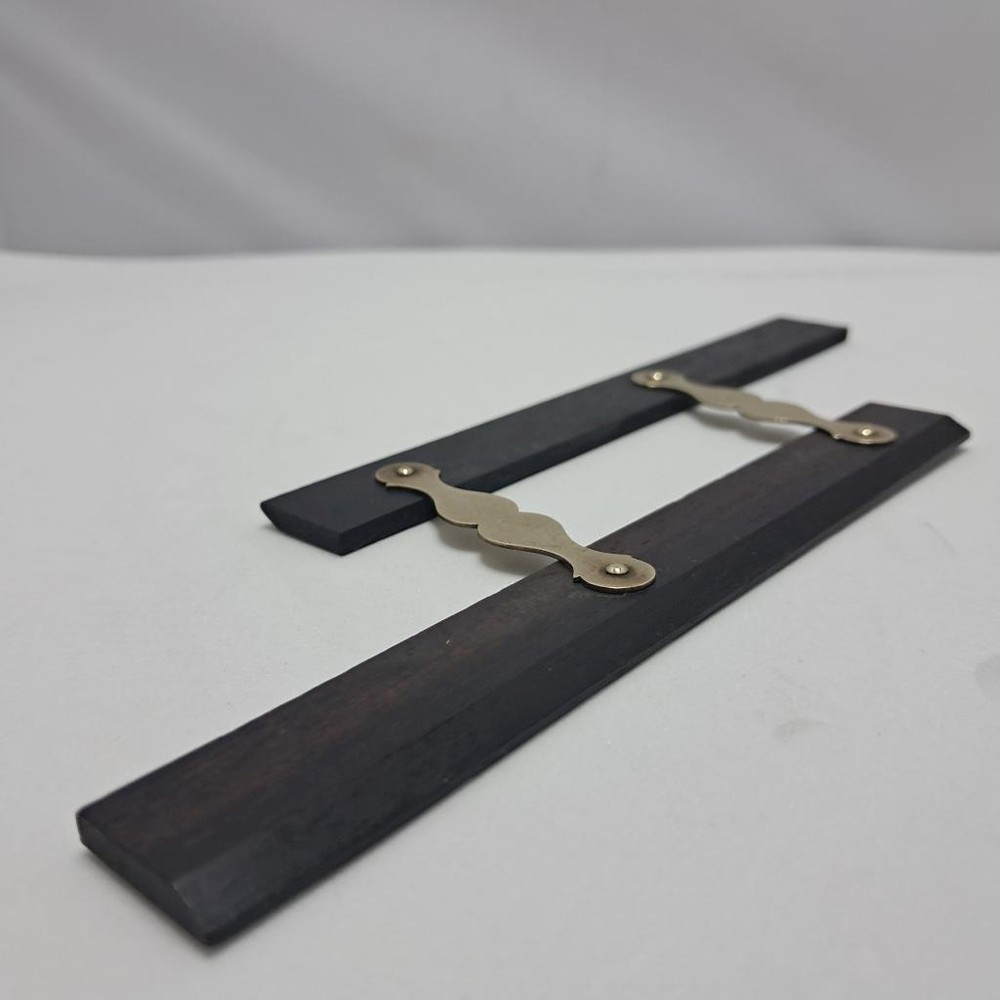 ANTIQUE EBONY AND BRASS 5 1/2" PARALLEL RULER