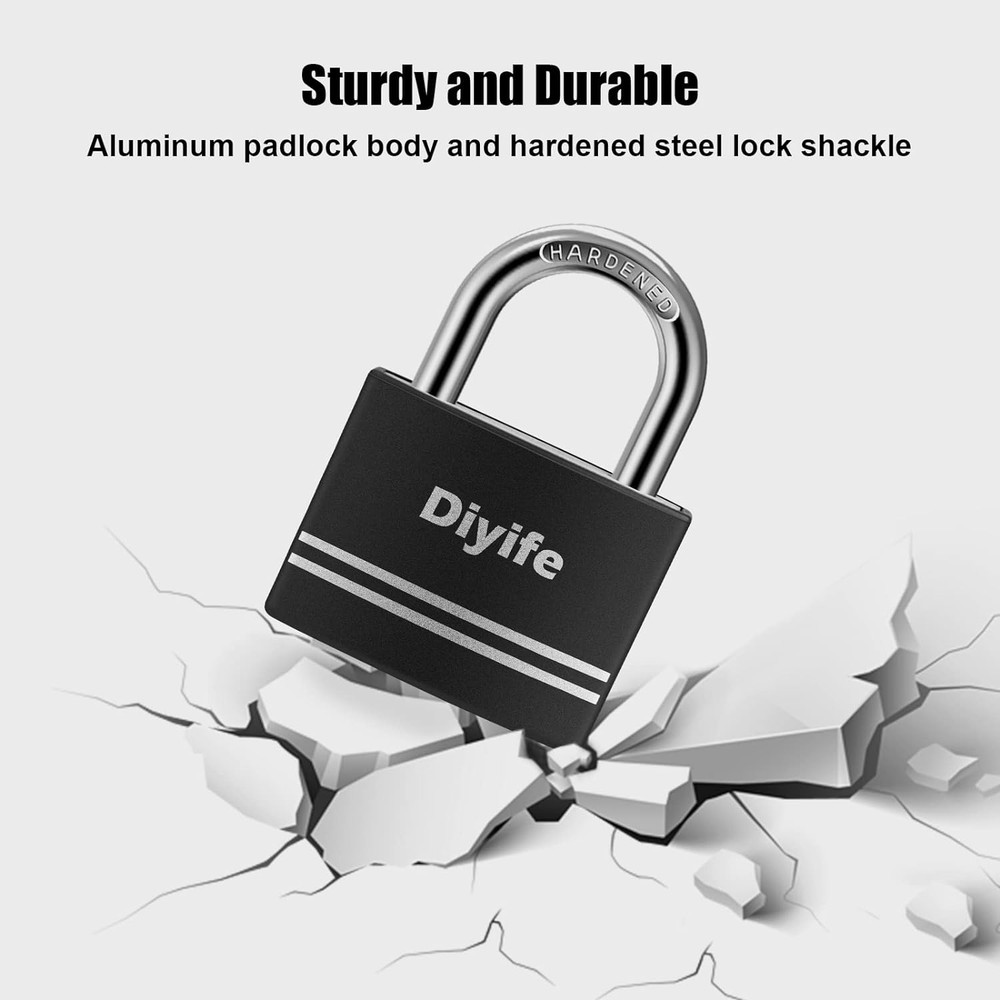 2 Pack Aluminum Padlocks Keyed Alike Anti Rust