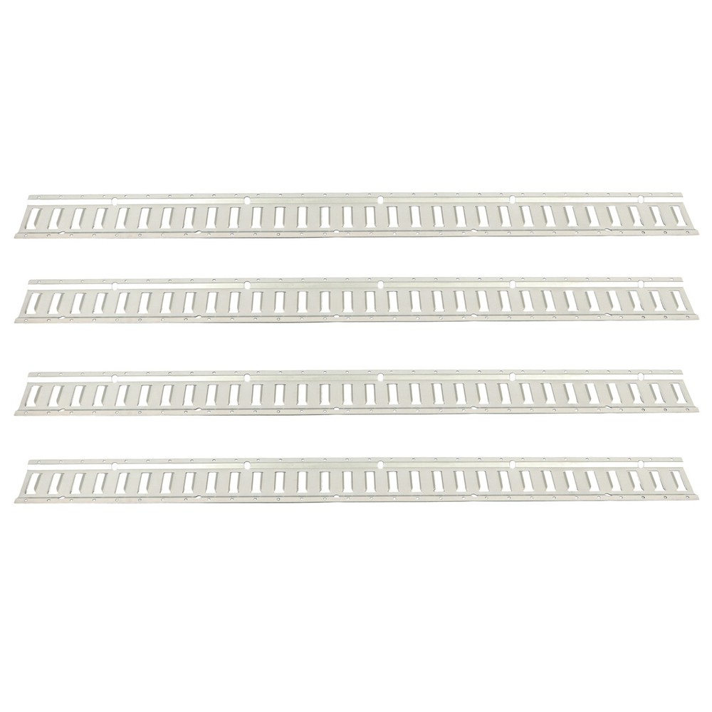 Durable Carbon Steel 4pc E Track Tie Down Rail Kit Replacement Silver Galvanized